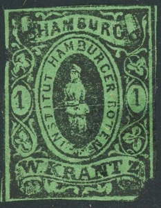 Hamburg Private Local Post Shipping Label Delivery Service 1pf Postage Germany - Picture 1 of 1