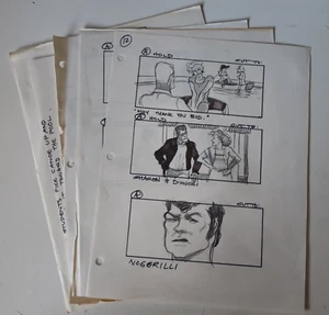 LOTE DE ARTE DE PRODUCCIÓN DE PELÍCULAS STORYBOARD GREASE 2 CARL ALDANA MICHELLE PFEIFFER - Imagen 1 de 11