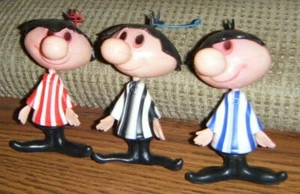 Lot of 3 Vintage 1960's MARWELL REF HOLLOW BLOW MOLD Referee Plastic Figure - Picture 1 of 1