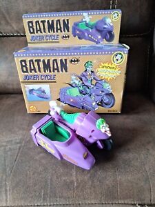DC Joker Cycle w/Launching side car 1990 Toy Biz with Box Loose and Complete 