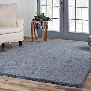 Berlin Solid Shag Rug Runner Living Room Bedroom 4x6 5x8 8x10 Large Area Rugs - Picture 1 of 73