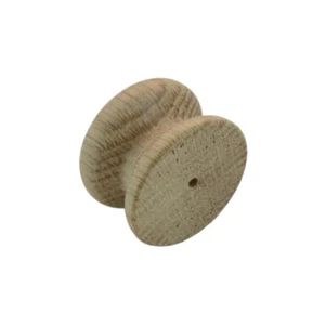 * Wooden OAK Drawer Knobs Handles CHOOSE SIZE, QTY Wood cupboard Cabinet Knob + - Picture 1 of 9