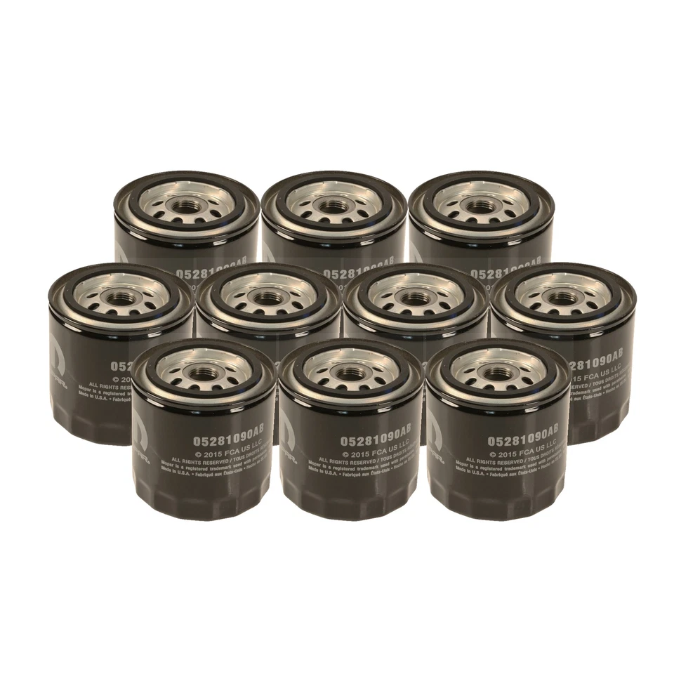 Genuine OEM Mopar Set of 10 Engine Oil Filters Main For Jeep Commander 4.7L GAS - Image 1 of 1
