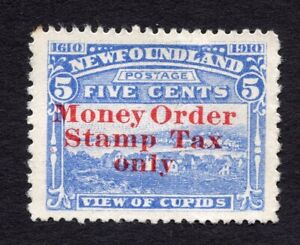 Newfoundland #91  Overprinted Money Order Stamp Tax Only MNG