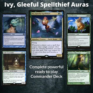 Ivy Gleeful Spellthief Magic Gathering Commander Aura doubling MTG full Deck EDH - Picture 1 of 10