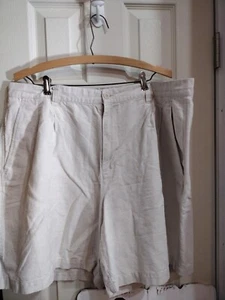 MENS PRESWICK & MOORE PLEATED LINEN Blend SHORTS SIZE 40 - Picture 1 of 7
