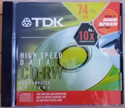 7 TDK BLANK CDR-W in Jewel Cases - NEW - Image 1 of 3