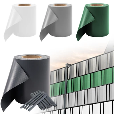 PVC Sichtschutz Streifen Zaunblende Folie Doppelstabmatten Zaun Zaunfolie 35&70m - Bild 1 von 4