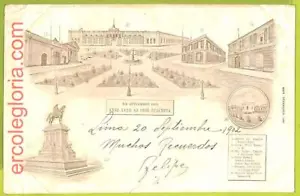 ah0312 - PERÚ - POSTAL DE COLECCIÓN - Lima - 1902 - ¡RRR! - Imagen 1 de 1