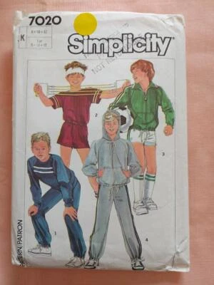 Simplicity 7020 Boy's Jacket, Pullover Tops, Pants & Shorts Pattern Size 8-12 - Image 1 of 2