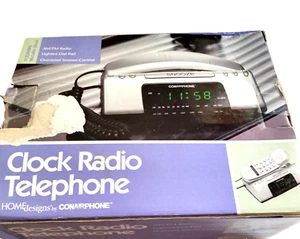 Conair phone Clock Radio Telephone Am/FM Tcr200ms Vintage - Picture 1 of 13