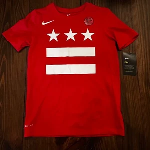 Nike Shirt Youth Red White Olympic Stars Stripes USA Short Sleeve Tee Boys Girls - Picture 1 of 10