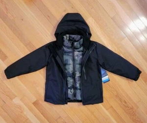 NEW ICEBurg Boys Altitude 3-in-1 Systems Winter Coat, Black/Green Camo (sz 6) - Picture 1 of 9