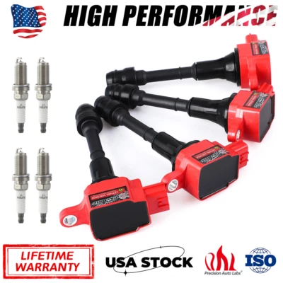 4* Bobinas de encendido + bujías para Nissan Altima 2002-2006 2,5 L L L4 UF350 C1398 Foto 1 de 4