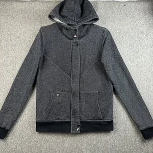 Volcom Stone Full Zip Gray Hooded Sweatshirt Sherpa Lined Hoodie Boys Size M-12 - Picture 1 of 7