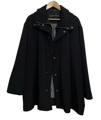 Calvin Klein Men's Coat Black Sz 52R Lined Water Resistant Removable Warmer - Image 1 of 4