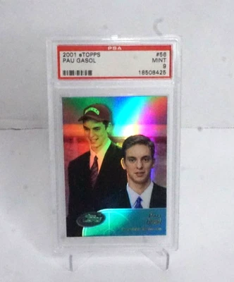 2001 Pau Gasol eTopps #56 Refractor Rookie RC PSA 9 Hall of Fame Class of 2023  - Image 1 of 2