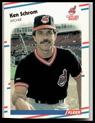 1988 Fleer #614 Ken Schrom Cleveland Indians - Image 1 of 2