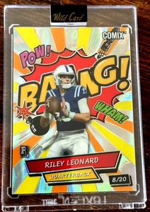 RILEY LEONARD 2025 COMODÍN ¡BAANG! LASER ROOKIE # 08/20 INDIANAPOLIS COLTS - Imagen 1 de 3