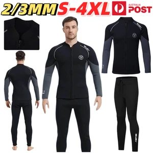 3mm Wetsuit Neoprene Diving Tops Pants Suit Scuba Surfing Swimming Snorkeling AU - Bild 1 von 18