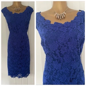 Jacques vert dress size 18 blue lace Mother Of The Bride Occasion Wedding Party - Picture 1 of 12
