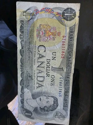 Mank Of Canada 1973 dólar Foto 1 de 2