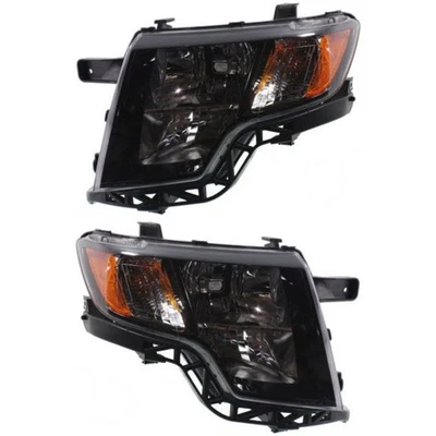 Driver and Passenger Side Headlights For Ford Edge 09-10 Halogen with Bulbs Foto 1 de 4