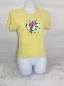 Buccees Short Sleeve YM Girls Yellow Buc-ee's Hello Fun Shine Tee Top Blouse T1 - Picture 1 of 6