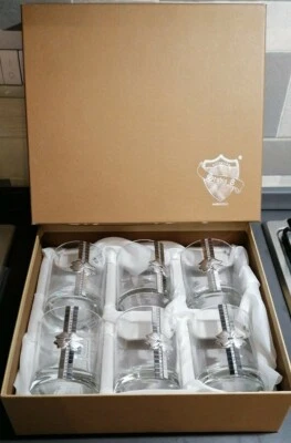 Set 6 bicchieri studio 8con decorazione in Argento come da foto  - Immagine 1 di 2