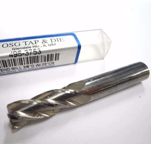 OSG Hartmetall Eckradius Schaftfräser 3/8" 4FL 0,030" Radius 496-3753 - Bild 1 von 1