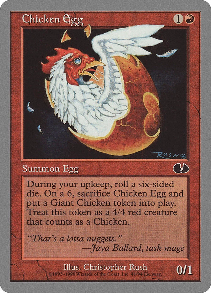 1x Chicken Egg - LP - Unglued - SPARROW MAGIC mtg - Image 1 of 1