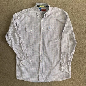 Wrangler Mens Shirt 2XL Cowboy Cut Collection Button Down Plaid Checked Blue Red - Picture 1 of 10