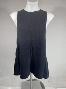 Athleta Sleeveless Shirt Womens Medium Black Ventilated Workout Outdoor Casual - Picture 1 of 24