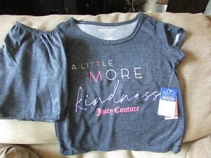 JUICY COUTURE 2-Piece Sleepwear Shorts & Top Midnight Heather Size 6-6X NWT - Picture 1 of 9