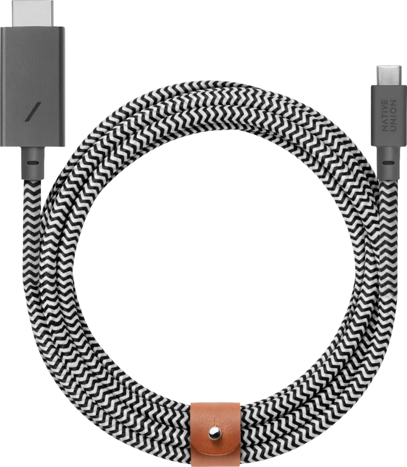 Native Union 10' External Video Cable (USB-C to HDMI) Zebra - BELT-C-HDMI-ZEB-3 - Image 1 of 1