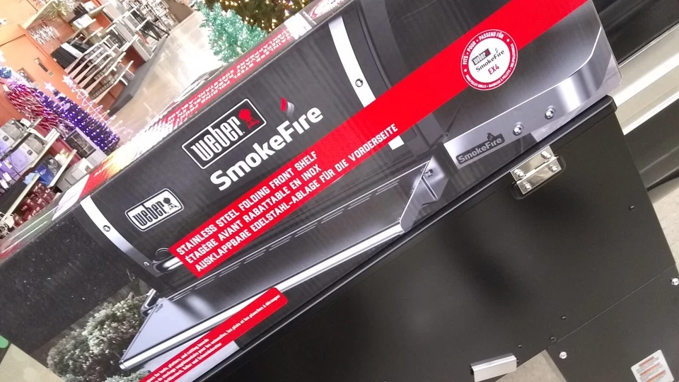 Weber 7002 Smokefire Ex4 Folding Front Shelf Silver