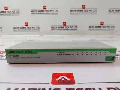 Allied Telesis AT-FSW708 10BASE-T/100BASE-TX 8 Port Fast Ethernet Switch - Image 1 of 4
