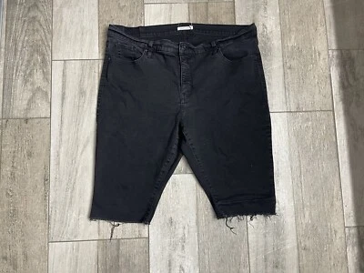 "Pantalones de mezclilla elásticos Levis 311 Capri para mujer talla grande W 22 negros cintura 41""" Foto 1 de 4