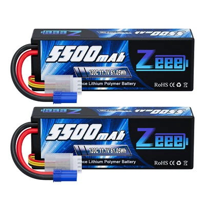2x Zeee 3S LiPo Battery 5500mAh 11.1V 120C EC5 for RC Car Truck Boat Helicopter - Image 1 of 4