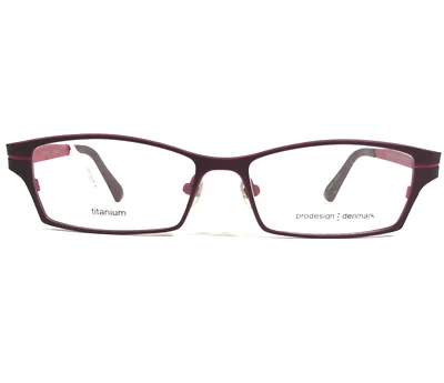 Prodesign Denmark Eyeglasses Frames 1379 c.3831 Red Pink Rectangular 53-15-130 - Image 1 of 4