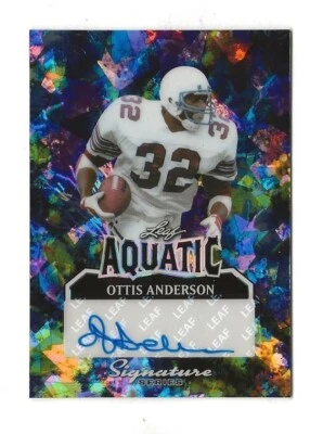 2025 Leaf Signature Series Football OTTIS ANDERSON Autographed Aquatic #1/1 - Image 1 of 2