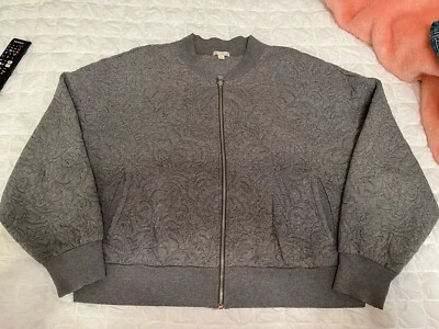 LADIES GREY QUILTED BOMBER JACKET SIZE  XXL BY GAP - Image 1 of 4