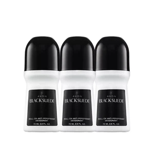 AVON BLACK SUEDE ROLL-ON DEODORANT 2.6OZ EACH ( PACK OF 3) - Picture 1 of 5
