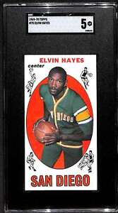 1969 Topps #75 Elvin Hayes HOF RC SGC 5 EX B88452