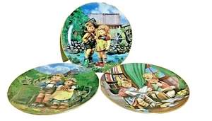 M.J.Hummel Danbury Mint Plates Little Companions Gentle Friends 8" GROUP OF 3 - Picture 1 of 11