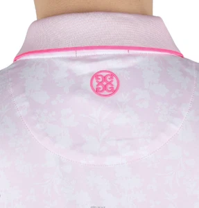 G/Fore Men's Large BLUSH Pink Blossom Rib Collar Tech Golf Polo MSRP $120 - Picture 1 of 9