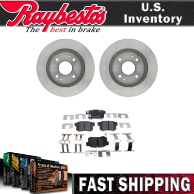 Kit de rotores de freno traseros pastillas de freno de cerámica y herrajes para Acura TL 1995-1998 Foto 1 de 4