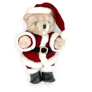 Teddy Bear in Santa Suit with Hat Boots Belt and Moveable Joints 10.5" tall - Picture 1 of 5