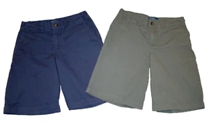 Lot 2 Polo Ralph Lauren Boys Size 10 Blue Green Chino Shorts (P9) - Picture 1 of 12