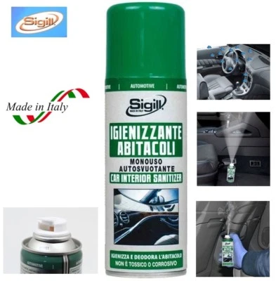 IGIENIZZANTE SPRAY MONOUSO X ABITACOLI DI AUTO O CAMERE E AMBIENTI CHIUSI 200ml-